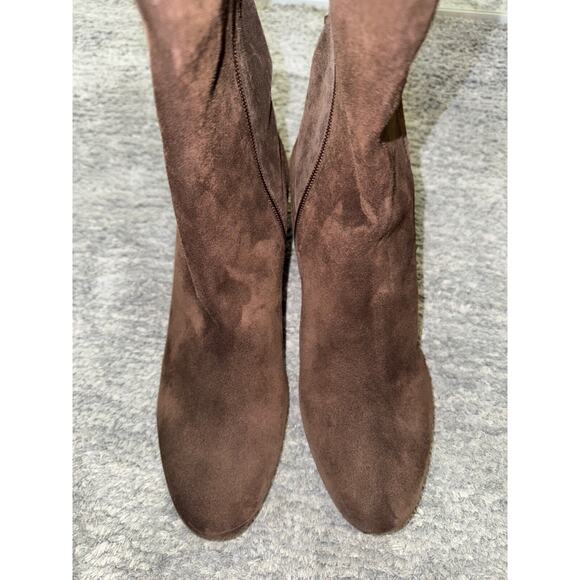 Christian Louboutin Jane Botta 55 Cosme Dark Brown Suede Knee High Heel Boot 40 - Picture 10 of 15